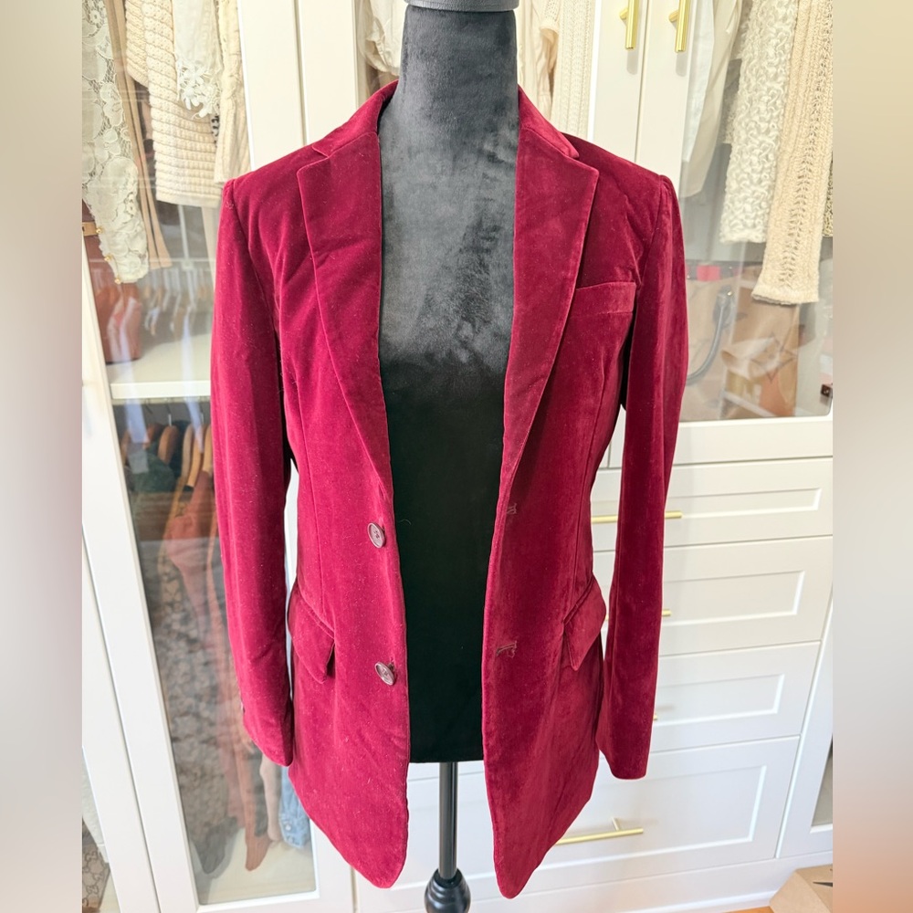 Boys festive velvet blazer